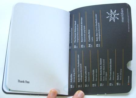 Inside the little complimentary A6 notebook 